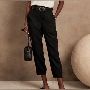 NWT! Banana Republic Black Tencel Utility Pants - Size 12